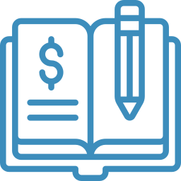 Icona libro contabile per tenuta della contabilità