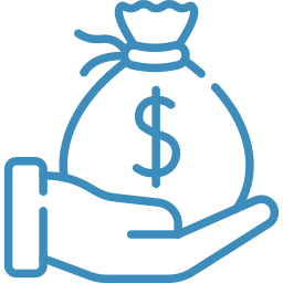 Icona pagamento per finanza agevolata e crediti