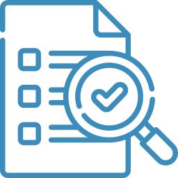 Icona ricerca per dichiarazioni fiscali e adempimenti