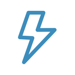 Icona fulmine per supporto startup e setup iniziale